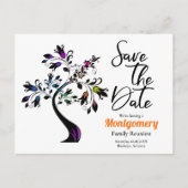 Familie reünie bewaart de Datum Moderne Kleurrijke Aankondigingskaart (Voorkant)