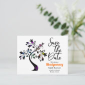 Familie reünie bewaart de Datum Moderne Kleurrijke Aankondigingskaart (Staand voorkant)