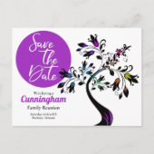 Familie reünie bewaart de Datum Moderne Kleurrijke Aankondigingskaart (Voorkant)