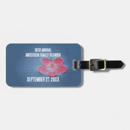 Familie Reünie Bloemen Jaarlijkse Zomervakantie Bagagelabel