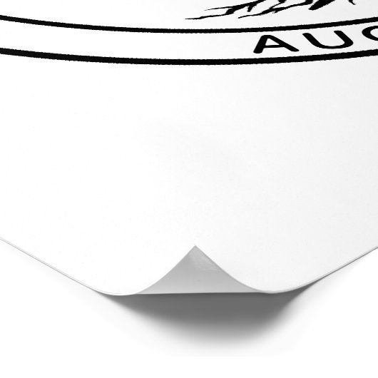 Familie Reünie Boho Tree Monogram Naam Poster (Hoek)