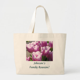 Familie Reünie! Boodschappentas cadeaus Tulp Bloem Grote Tote Bag