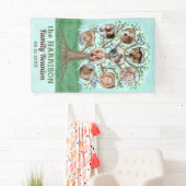 Familie Reünie Boom 9 Fotocollage Custom Party Spandoek (Insitu)