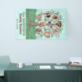 Familie Reünie Boom 9 Fotocollage Custom Party Spandoek (Beurs)