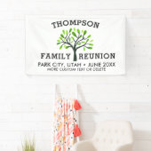 Familie reünie Boom Aangepaste naam Datum Spandoek (Insitu)