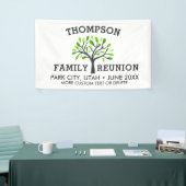 Familie reünie Boom Aangepaste naam Datum Spandoek (Beurs)