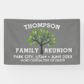 Familie reünie Boom Aangepaste naam Datum Spandoek (Horizontaal)