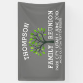 Familie reünie Boom Aangepaste naam Datum Spandoek (Verticaal)