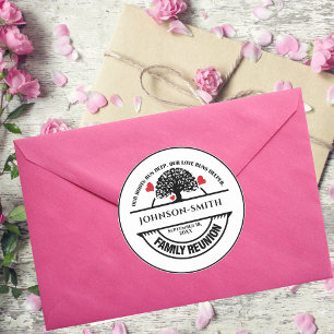 Familie Reünie Boom Inspirerend Quote Ronde Sticker