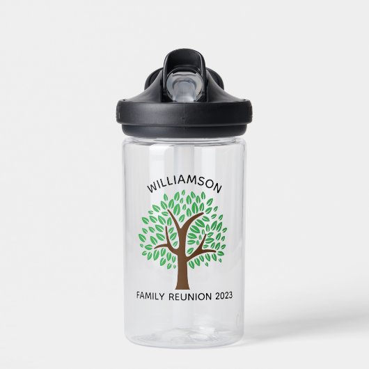 Familie Reünie Boom Leuke Custom Keepsake Waterfles (Voorkant)