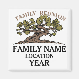 Familie Reünie Boom Magnet