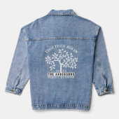 Familie reünie boom, naam en datum denim jacket (Achterkant)