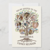 Familie reünie Boom Samen 8 Fotocollage Kaart (Voorkant)