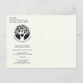 Familie reünie Boom Uitnodiging Blauw Modern Briefkaart (Achterkant)