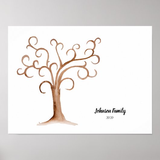 Familie Reünie Boom Vingerafdruk Poster (Voorkant)