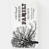 Familie reünie boomselectielampjes spandoek (Verticaal)