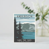  Familie Reünie Camping Trip Bos Bomen Briefkaart (Staand voorkant)