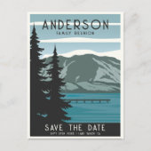  Familie Reünie Camping Trip Bos Bomen Briefkaart (Voorkant)