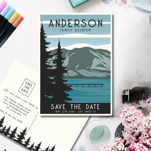  Familie Reünie Camping Trip Bos Bomen Briefkaart