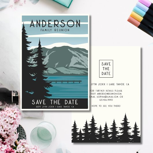  Familie Reünie Camping Trip Bos Bomen Save The Date