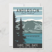  Familie Reünie Camping Trip Bos Bomen Save The Date (Voorkant)