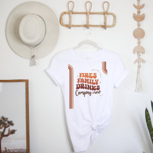 Familie Reünie Camping Wegreis   Retro Boho T-shirt