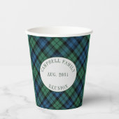 Familie reünie Clan Campbell Tartan Aangepast Papieren Bekers (Voorkant)