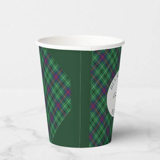 Familie Reünie Clan Duncan Tartan Schotse Plaid Op Papieren Bekers (Rechts)