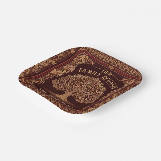 Familie Reünie Collectie Papieren Bordje (Gebogen)