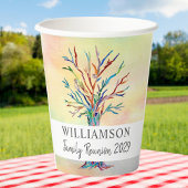 Familie reünie Colorful Family Tree Cups Papieren Bekers