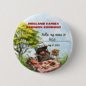 Familie Reünie Cookout In het Park Button (Voorkant)