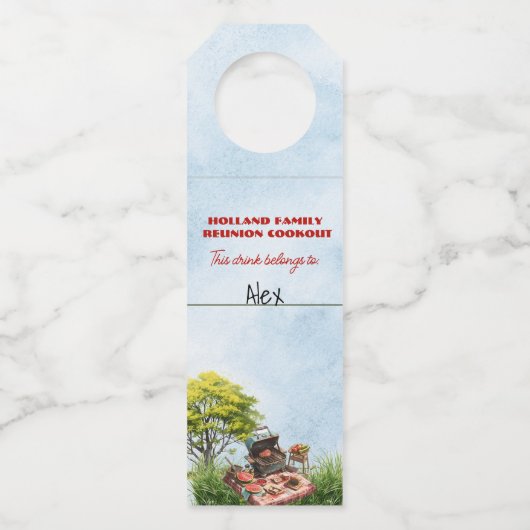 Familie Reünie Cookout In het Park Flessenhanger (Voorkant)