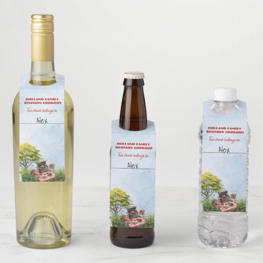 Familie Reünie Cookout In het Park Flessenhanger (In situ)