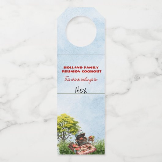 Familie Reünie Cookout In het Park Flessenhanger (Achterkant)