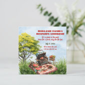Familie Reünie Cookout In het Park Kaart (Staand voorkant)