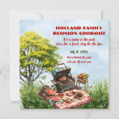 Familie Reünie Cookout In het Park Kaart (Voorkant)