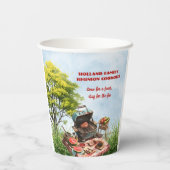 Familie Reünie Cookout In het Park Paper cup Papieren Bekers (Achterkant)