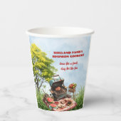 Familie Reünie Cookout In het Park Paper cup Papieren Bekers (Voorkant)
