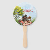 Familie Reünie Cookout In het Park Set van Fans Handwaaier (Achterkant)