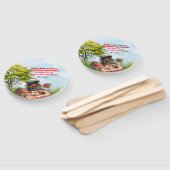 Familie Reünie Cookout In het Park Set van Fans Handwaaier (Niet-gemonteerd)