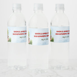 Familie Reünie Cookout In het Park Waterfles Etiket