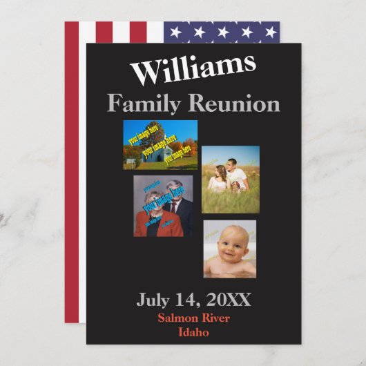 Familie Reünie Creëer Uw Eigen Kaart (Voorkant / Achterkant)