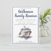 Familie Reünie Cruise Vakantie naar Paradise Kaart (Staand voorkant)