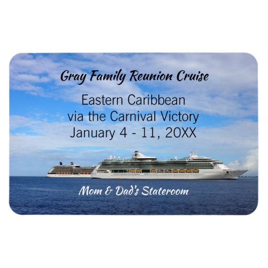 Familie Reünie Cruiseschip Cabine deur ID Marker Magneet (Horizontaal)