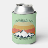 Familie Reünie Custom Herfst Retreat Sunset Mounta Blikjeskoeler (Blikje Voorkant)