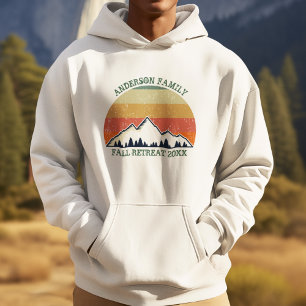 Familie Reünie Custom Herfst Retreat Zonsondergang Hoodie