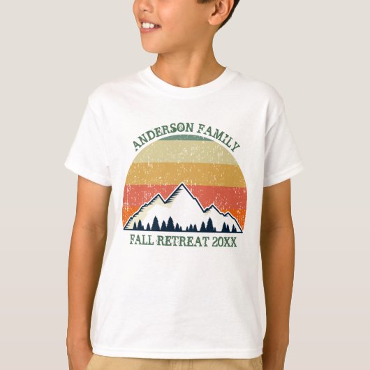 Familie Reünie Custom Herfst Retreat Zonsondergang T-shirt (Voorkant)