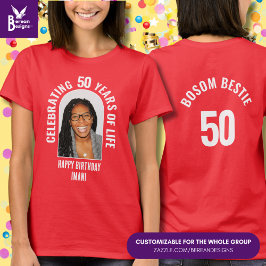 Familie Reünie Custom Matching 50e verjaardag foto T-shirt