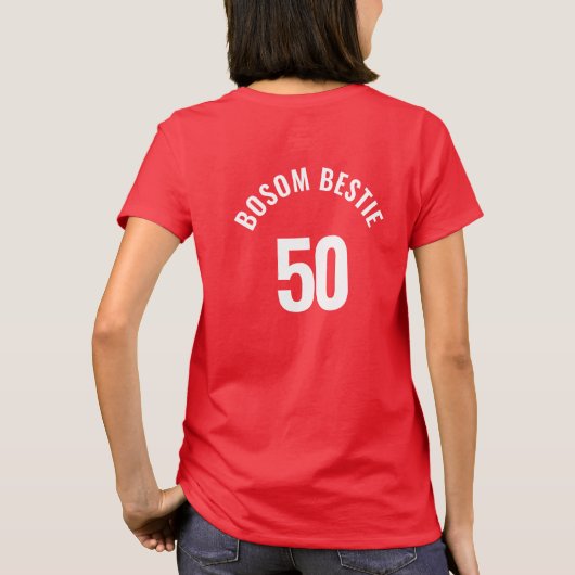 Familie Reünie Custom Matching 50e verjaardag foto T-shirt (Achterkant)
