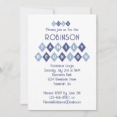 Familie Reünie Custom Party Celebration Fun Blue Kaart (Voorkant)